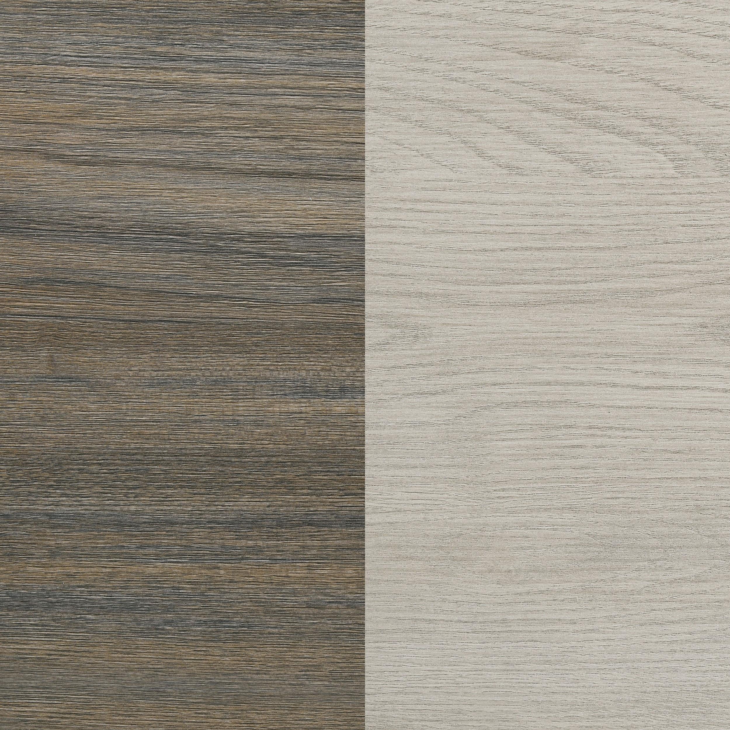 Fenwick Queen Bed Bookcase Headboard Grey Oak