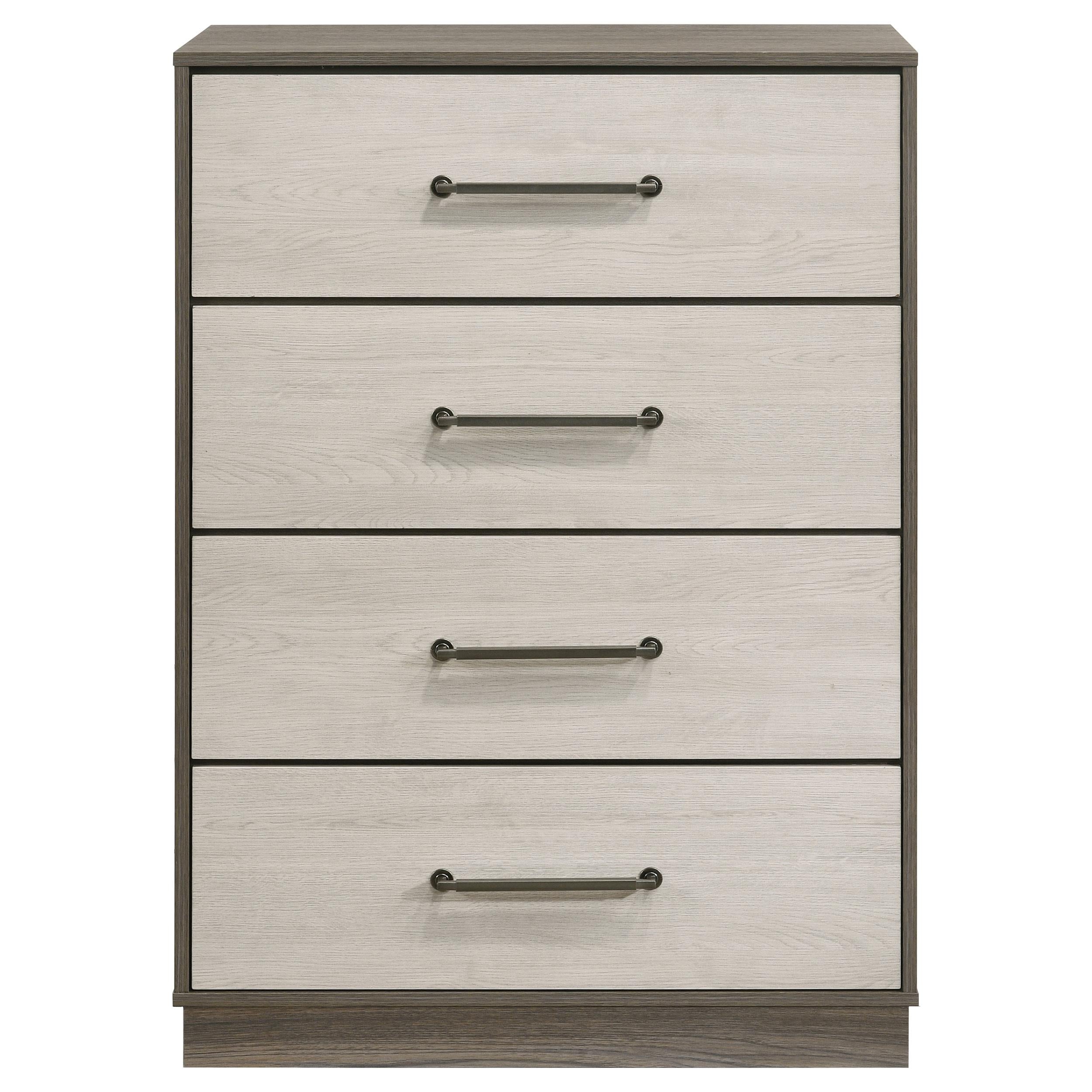 Fenwick 4-drawer Chest of Drawers Grey Oak