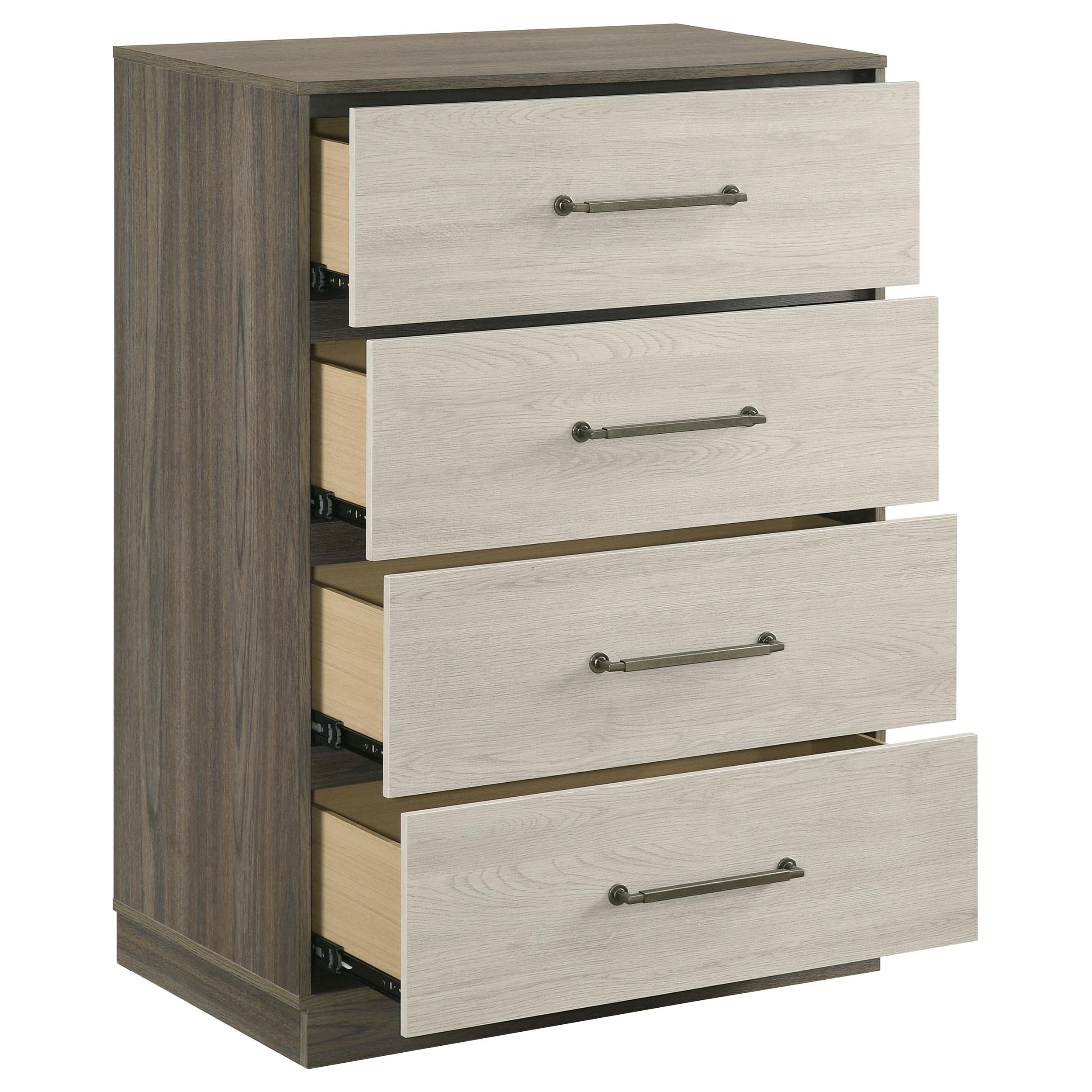 Fenwick 4-drawer Chest of Drawers Grey Oak