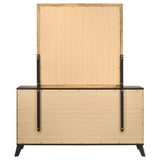 Cómoda Kaywood de 6 cajones y espejo de pino natural
