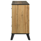 Cómoda Kaywood de 6 cajones de pino natural