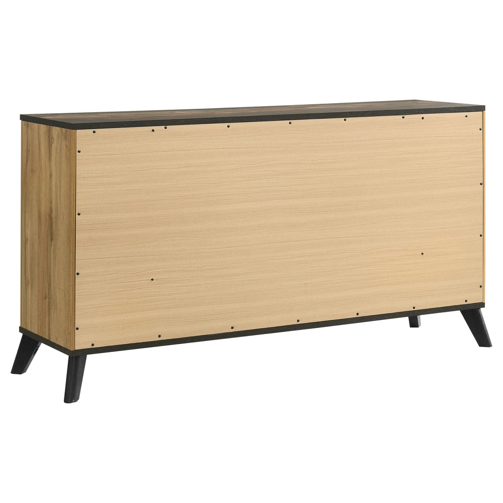 Cómoda Kaywood de 6 cajones de pino natural