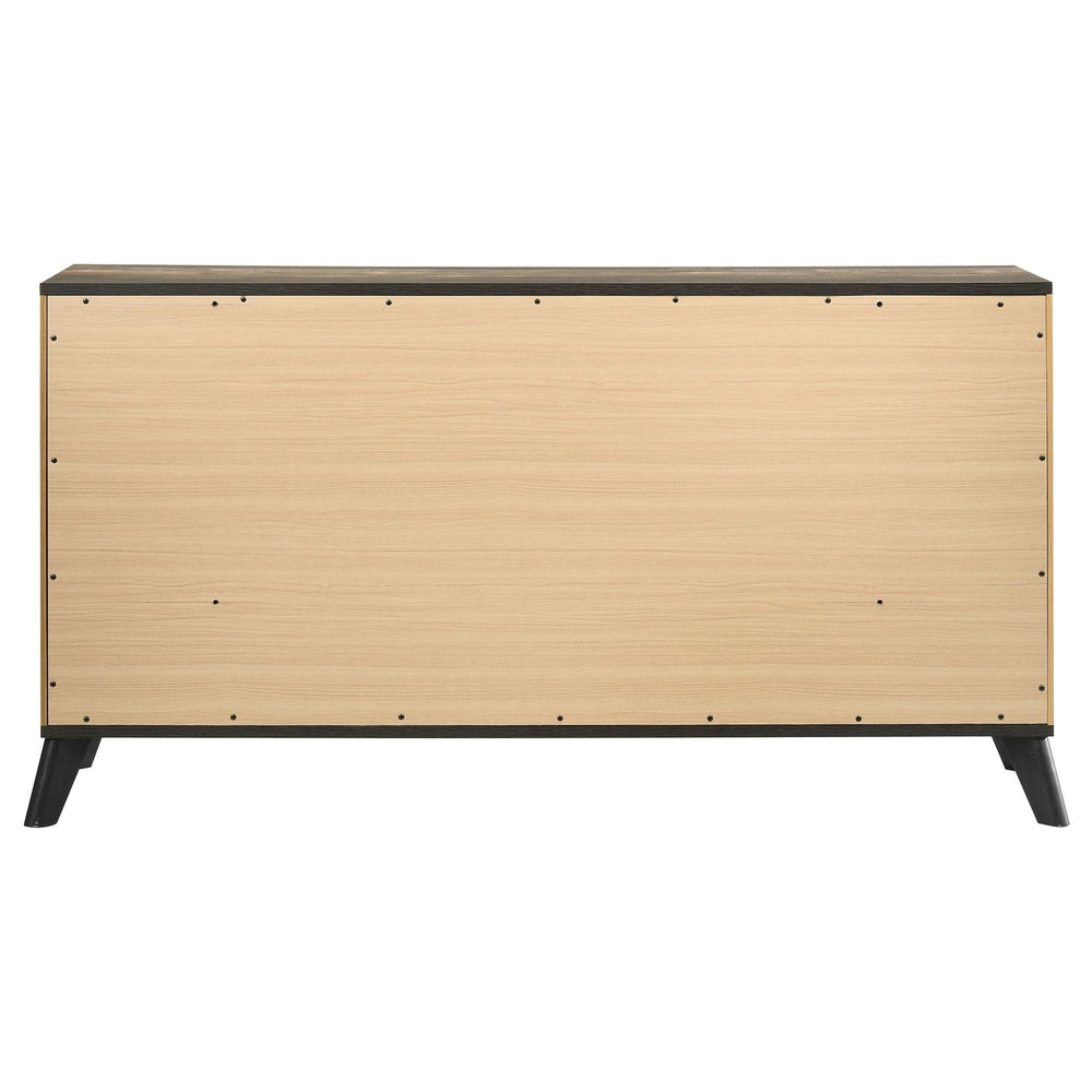 Cómoda Kaywood de 6 cajones de pino natural