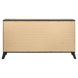 Cómoda Kaywood de 6 cajones de pino natural