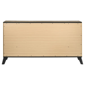 Cómoda Kaywood de 6 cajones de pino natural