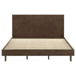 Cama Glenwood Eastern King de 48 pulgadas con plataforma y paneles, color marrón cálido