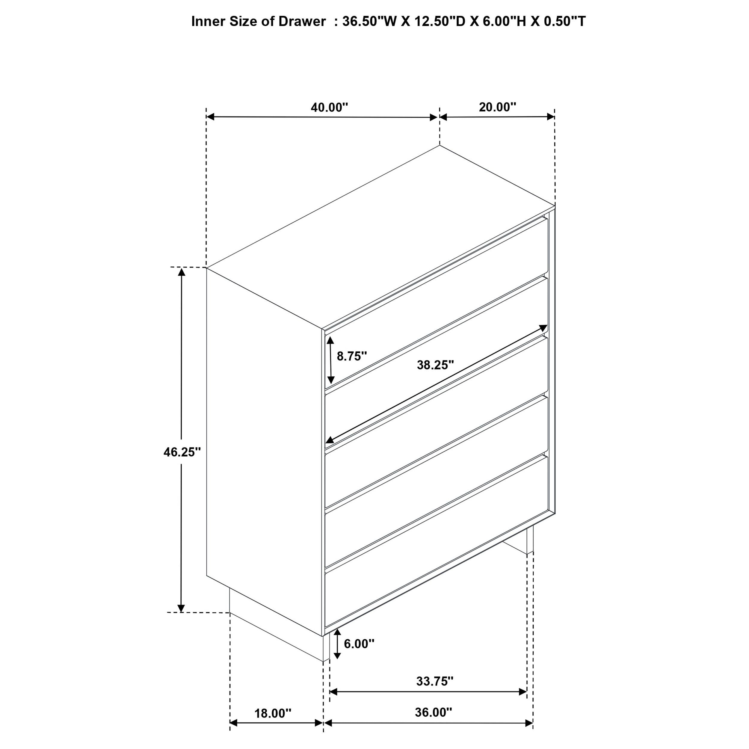 Glenwood 5-piece Queen Bedroom Set Warm Brown