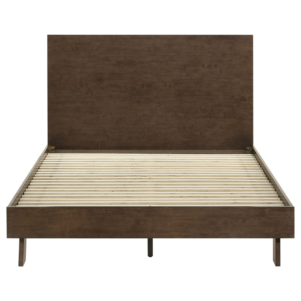 Cama Glenwood Queen de 48 pulgadas con plataforma y paneles en marrón cálido
