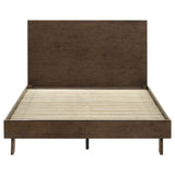 Cama Glenwood Queen de 48 pulgadas con plataforma y paneles en marrón cálido