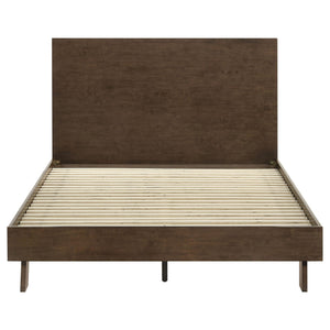 Cama Glenwood Queen de 48 pulgadas con plataforma y paneles en marrón cálido
