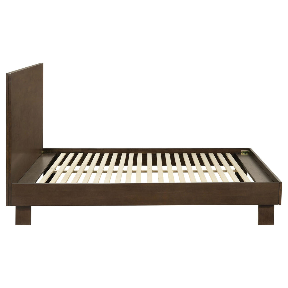 Cama Glenwood Queen de 48 pulgadas con plataforma y paneles en marrón cálido
