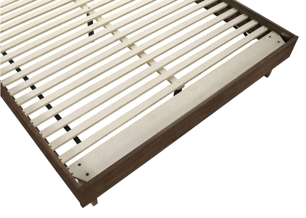 Cama Glenwood Queen de 48 pulgadas con plataforma y paneles en marrón cálido