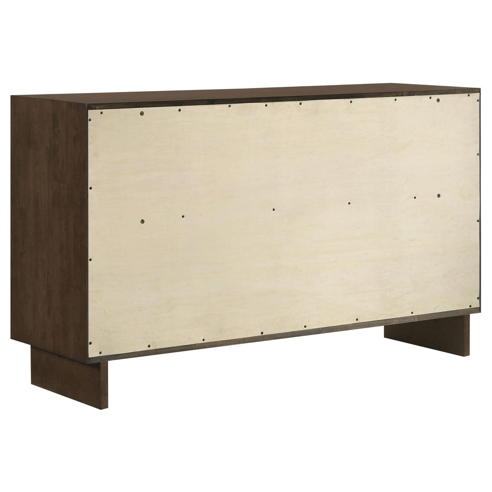 Cómoda Glenwood de 6 cajones en marrón cálido