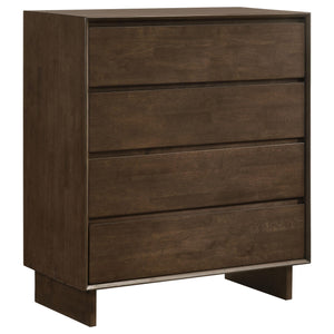 Cómoda Glenwood de 4 cajones en marrón cálido