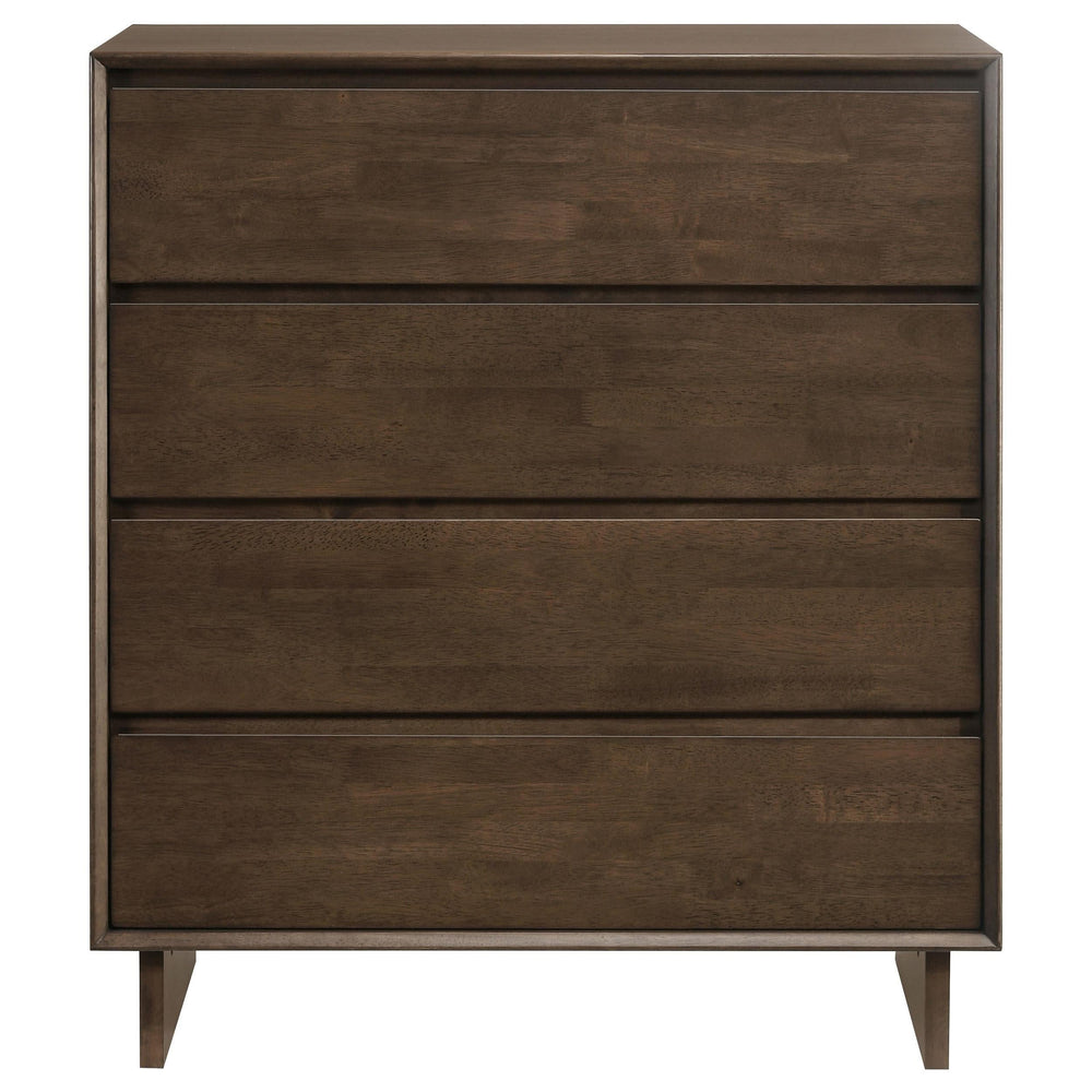 Cómoda Glenwood de 4 cajones en marrón cálido