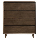 Cómoda Glenwood de 4 cajones en marrón cálido
