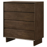 Cómoda Glenwood de 4 cajones en marrón cálido