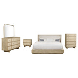 Juego de dormitorio Kailani Eastern King de 5 piezas en roble beige