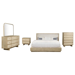 Juego de dormitorio Kailani Eastern King de 5 piezas en roble beige