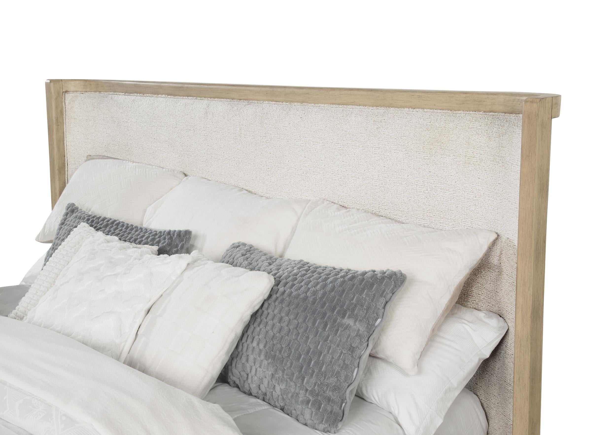 Kailani 49-inch Eastern King Wingback Bed Beige Oak