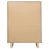 Cómoda de dormitorio Kailani de 5 cajones en roble beige
