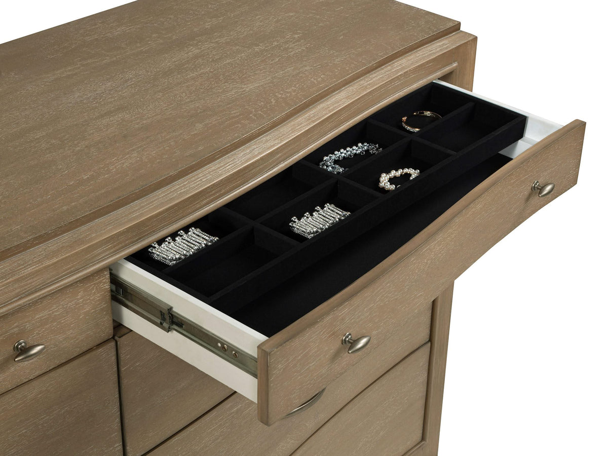 Juego de dormitorio Revello Eastern King de 4 piezas en color mango lavado