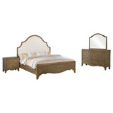 Juego de dormitorio Revello California King de 4 piezas en color mango lavado