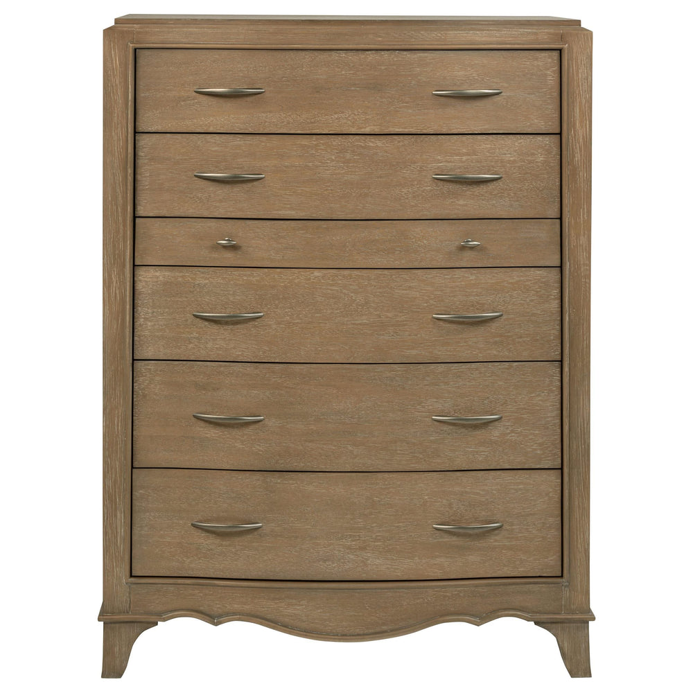 Cómoda de dormitorio Revello de 6 cajones en mango lavado
