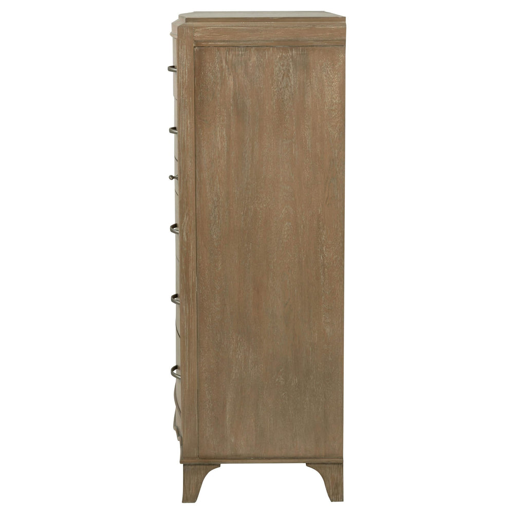 Cómoda de dormitorio Revello de 6 cajones en mango lavado