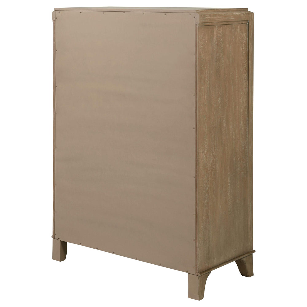 Cómoda de dormitorio Revello de 6 cajones en mango lavado