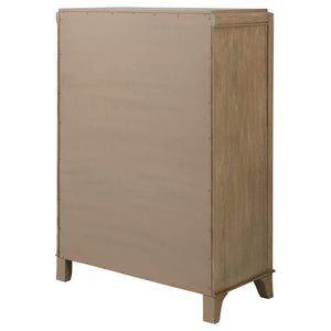 Cómoda de dormitorio Revello de 6 cajones en mango lavado