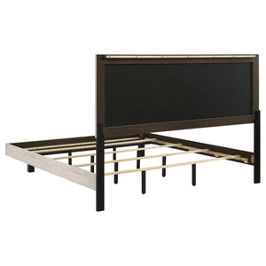 Trenton 54-inch Wood Eastern King Panel Bed Rustic Cream