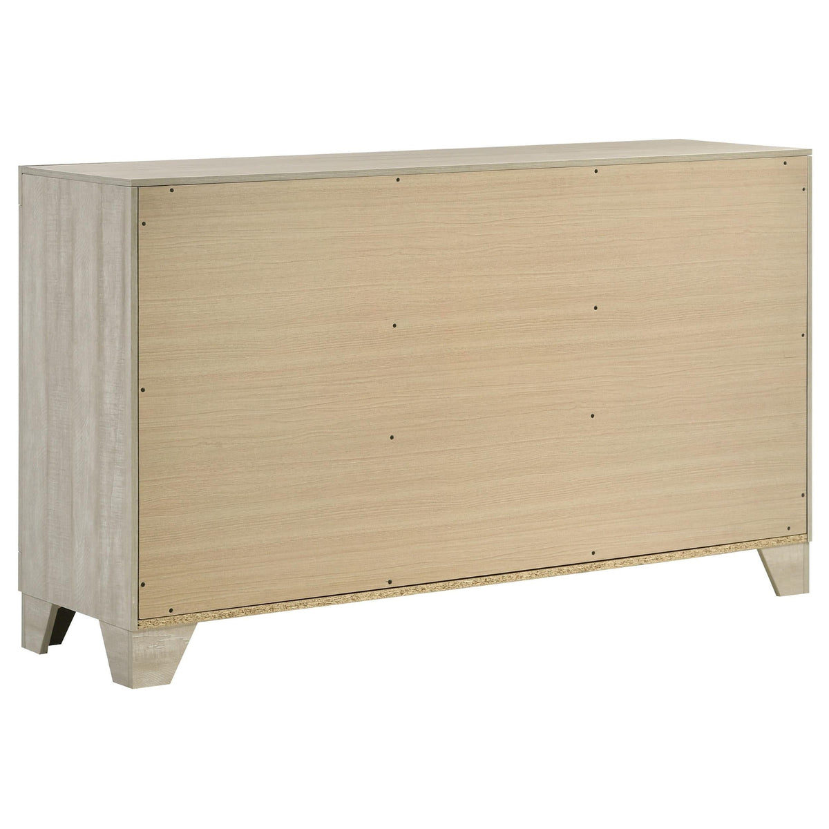 Juego de dormitorio Trenton de 5 piezas tamaño queen en color crema rústico