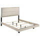 Cama Trenton de 54 pulgadas con paneles de madera tamaño queen, color crema rústico