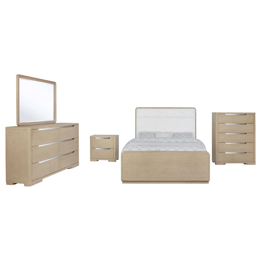 Juego de dormitorio Ladera de 5 piezas Eastern King, olmo claro