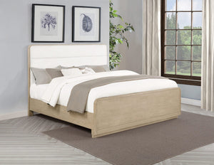 Cama Ladera de 56 pulgadas con paneles estilo Eastern King, color olmo claro