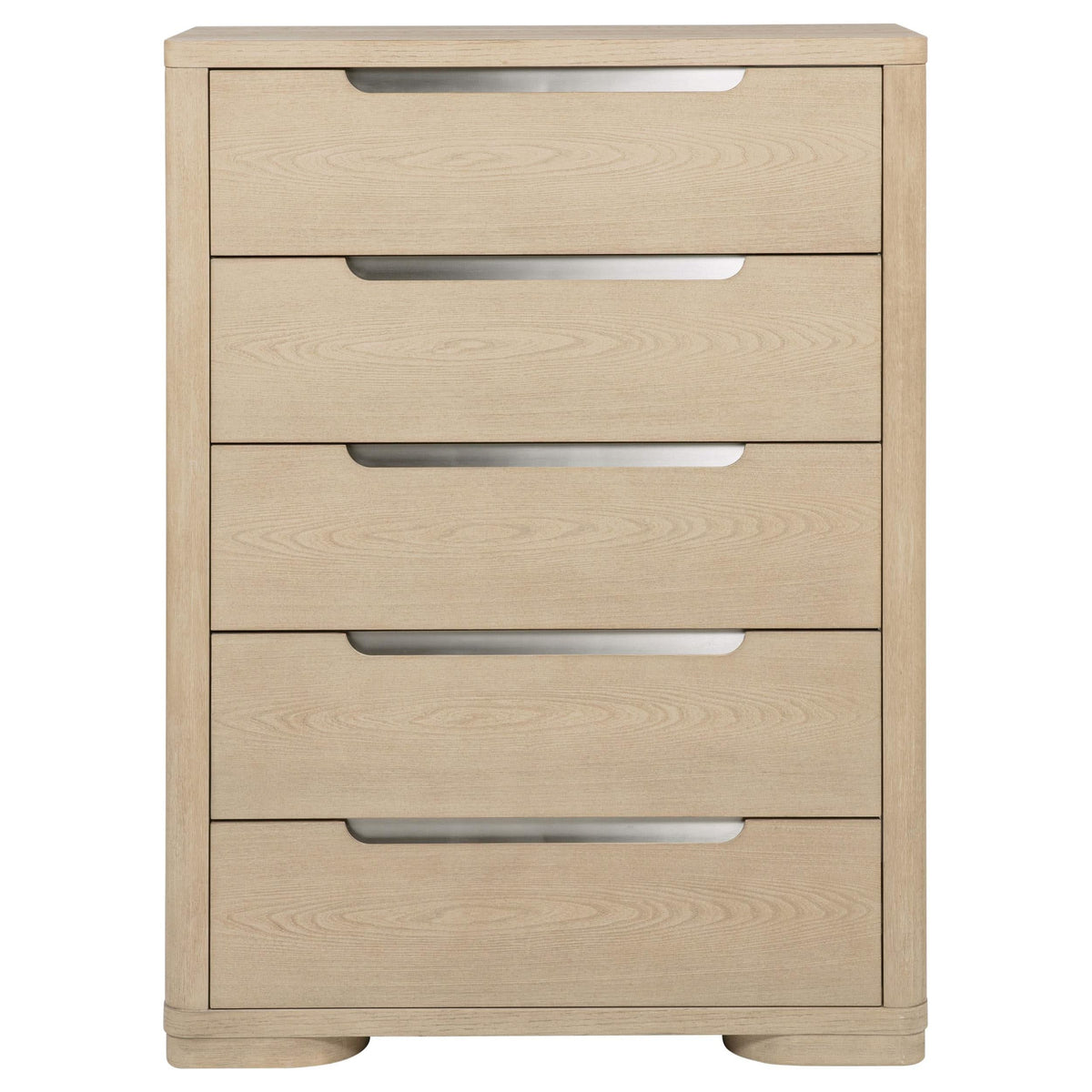 Cómoda de dormitorio Ladera de 5 cajones en olmo claro