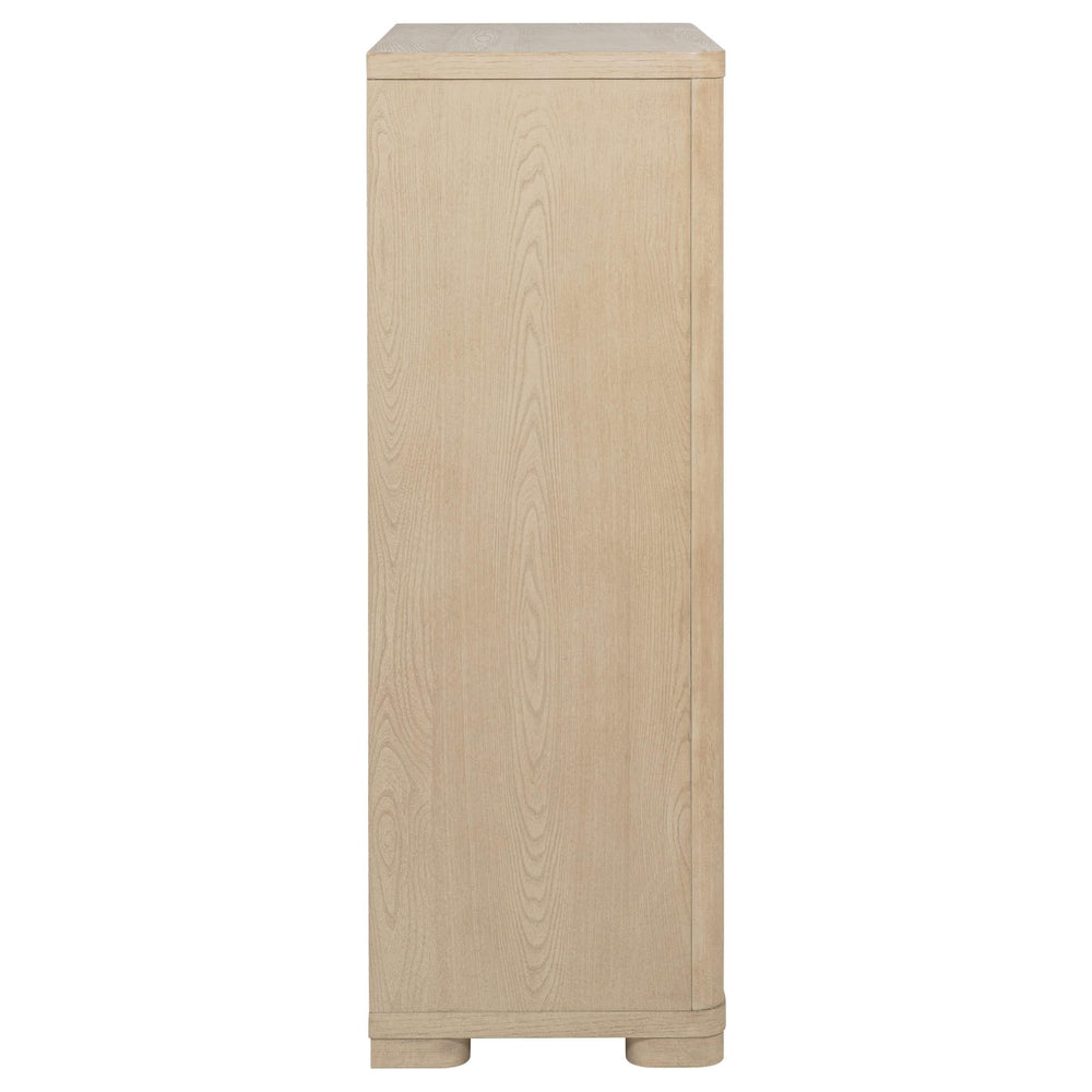 Cómoda de dormitorio Ladera de 5 cajones en olmo claro