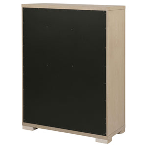 Cómoda de dormitorio Ladera de 5 cajones en olmo claro
