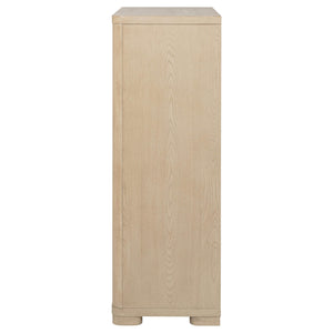 Cómoda de dormitorio Ladera de 5 cajones en olmo claro