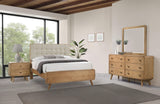 Juego de dormitorio completo Robyn de 4 piezas en color ceniza claro