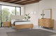 Juego de dormitorio completo Robyn de 4 piezas en color ceniza claro