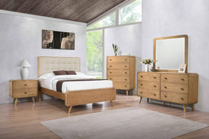 Juego de dormitorio completo Robyn de 5 piezas en color ceniza claro