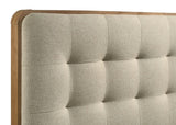 Cama de plataforma completa Robyn Wood de fresno claro