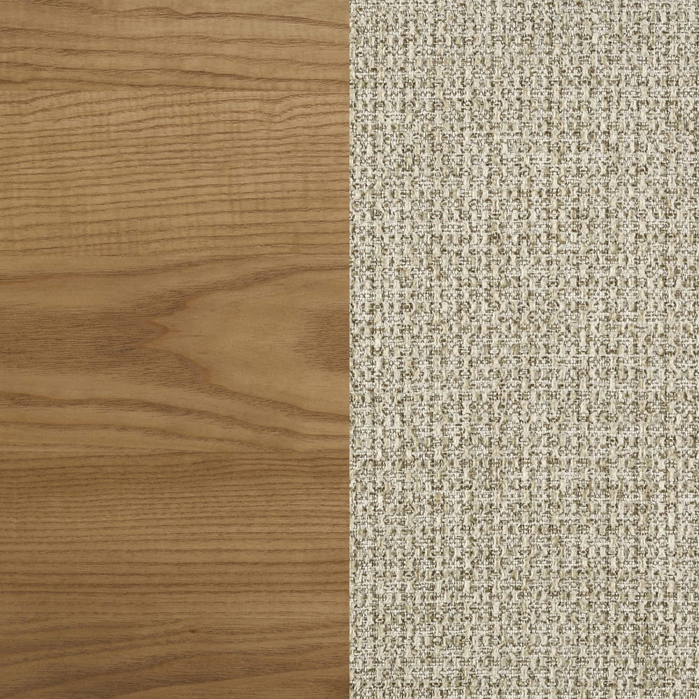 Cama de plataforma completa Robyn Wood de fresno claro