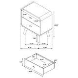 Juego de dormitorio Robyn California King de 4 piezas en color ceniza claro