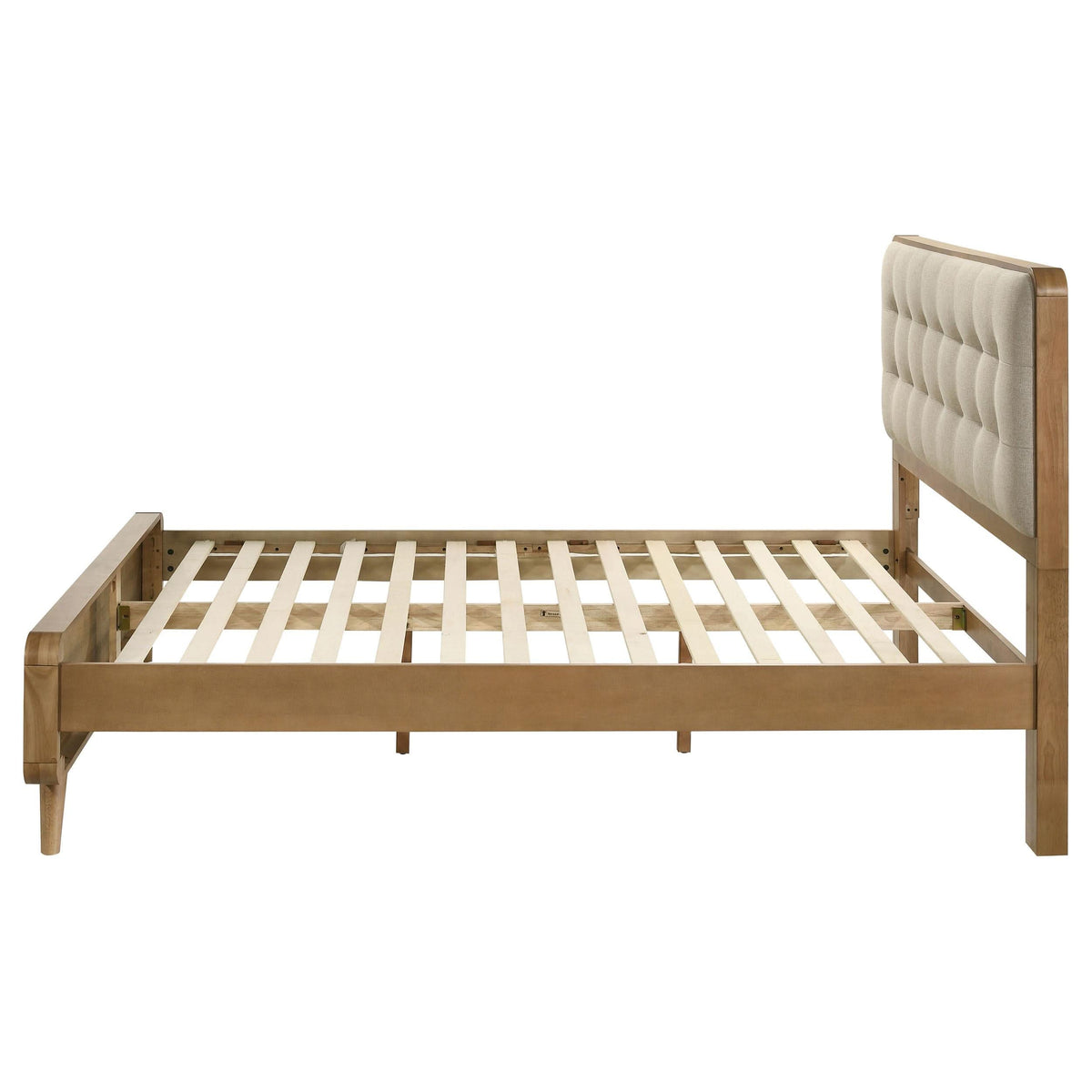 Cama de plataforma California King de Robyn Wood, color fresno claro