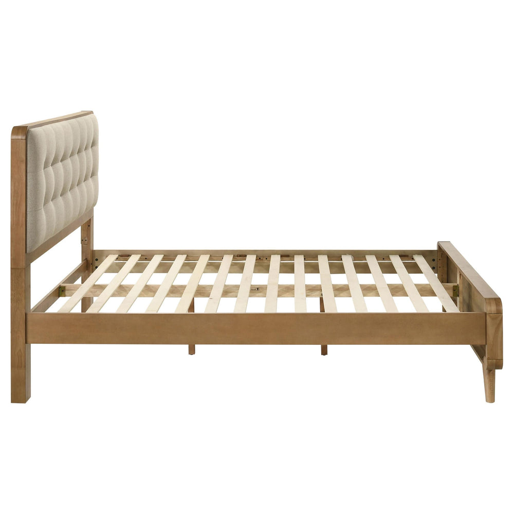 Cama de plataforma California King de Robyn Wood, color fresno claro
