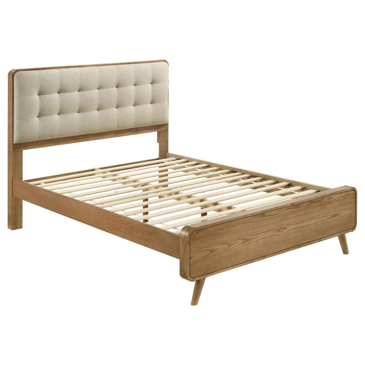 Juego de dormitorio Robyn Queen de 5 piezas en color ceniza claro