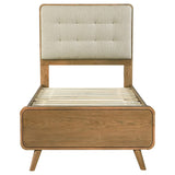 Cama doble con plataforma Robyn Wood de fresno claro
